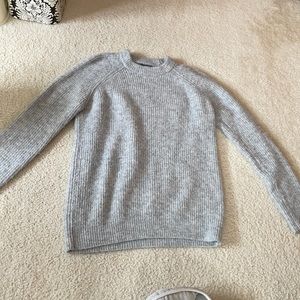 soft grey sweater